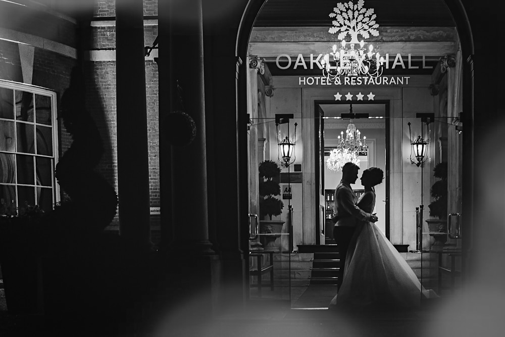 Bride & groom main hotel entrance